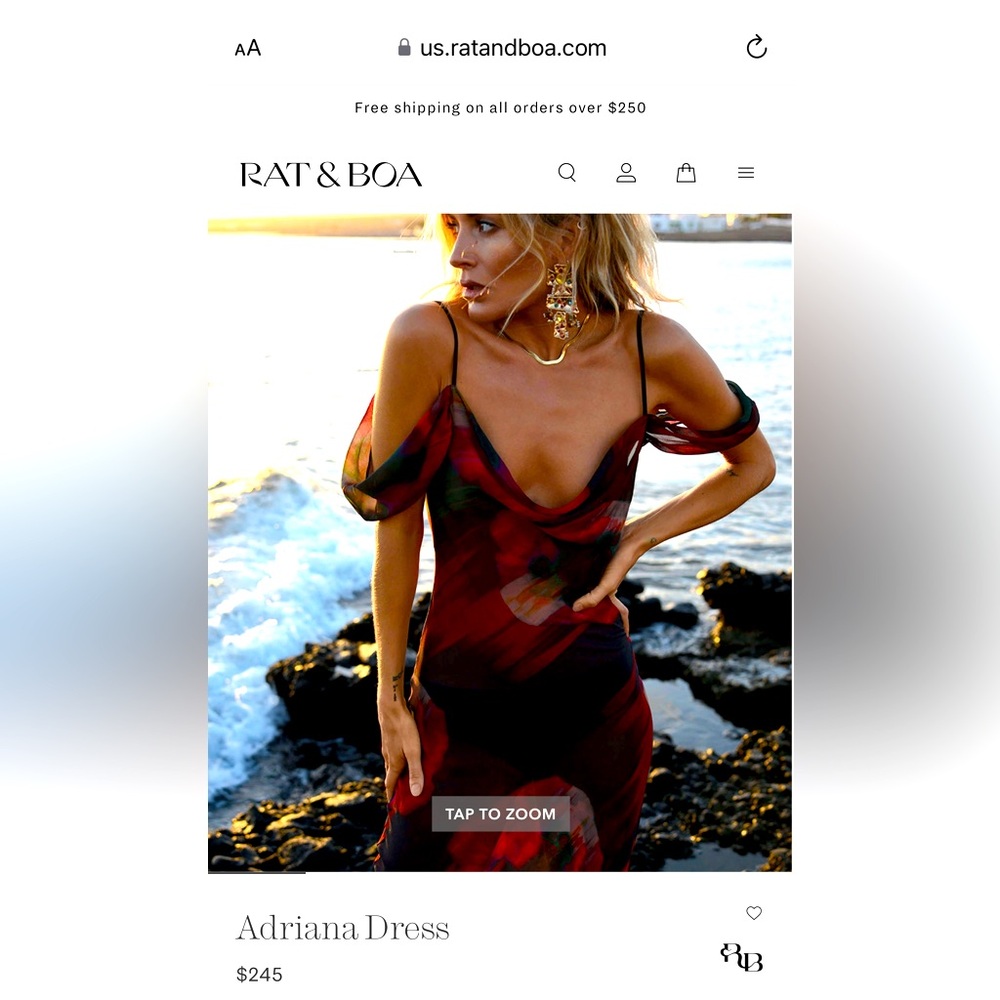 Rat and boa Adriana dress. Worn once, no flaws.